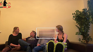 Perverted Threesome! Best Friend of My Stepfather and Stephan Take Me Apart! Squirt and Sperm Eating!
