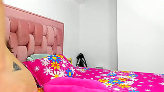 Innocent Teen Stepdaughter Fuck Dildo in Pussy and Ass