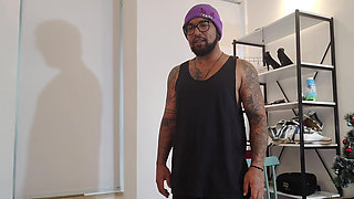 Stepmother Masturbates with Sex Doll, Stepson Spies on Her with Lust.