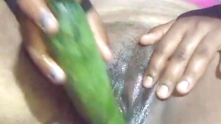 Today, Indian Bhabhi Quenched Her Desire by Inserting a Cucumber Into Her Pussy