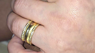 Step mom with huge hands handjob thick cock step son in a homemade video