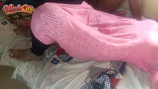 Housewife pink chudi hot fuck in bed