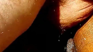 Ebony teen Nancy fucked by strangers on vacation on the beach