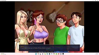 Summertime saga - Johannes and Erik watched Iwanka, Iwanka gave Johannes a blow job on camera