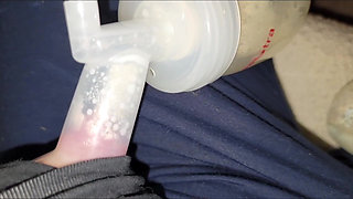Breast Pumping My Lactating Breasts