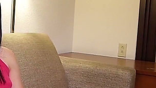 Asian Guy Hotel Afterparty with Petite Brunette Stockings Facial