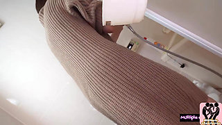 Bath Cleaning Housewife Gets a Surprise Visit at Home. Muscle Guy Joins in, Wild 3p Goes Out of Control!