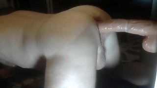 Big Dildo Fucking My Wet Hole Deep