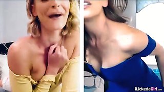 Cougar eyeing daughter-in-law milking