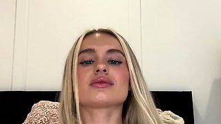 Vega Thompson Blonde Sucks Thick BBC Dildo Onlyfans Video