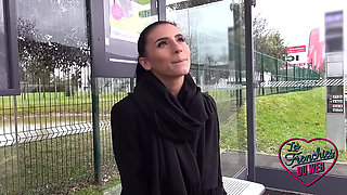 Nelly, a Naughty Brunette Who Shows off and Gets Fucked on a Bus