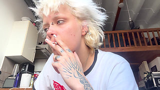 Smoking a Cigarette Lazy Coffee No Makeup