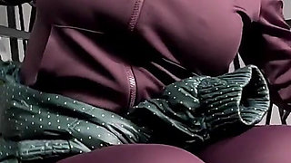 Downjacket Tease, Sweaty Tracksuit Cameltoe and Pussy Slapping