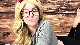 Amateur blonde teen girlfriend toyed and facialized