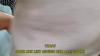 Subbed - Quick Visit Turns Hot - Wife Begs for DP with Hung Friend Before His Flight