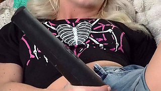 Bratty Wrestling Slut Destroys Her Tight Pussy with Vibrator