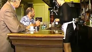 Carole, The Boss Of The Bar, Gang-bangued In Her Little White Apron!