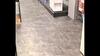 Spontaneous Blowjob in the Furniture Store