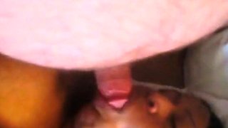 Black Escort with Big Tits Gets POV Cum in Mouth