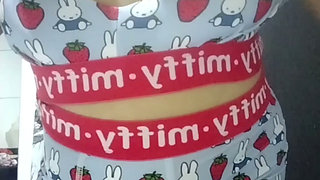 Sexy Filipina Milf, Playing In Her Miffy Bra & Panties