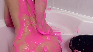 Georgia Brown Enjoys Her Pink Gunge Strip