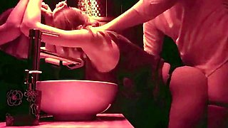 Rough Sex in the Club Bathroom with an 18-Year-Old Amateur