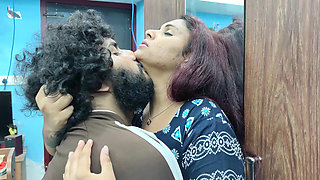 Neck Kiss with Lip Lock in Nighty