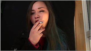 Smoking Fetish with Ashes Left on Skin