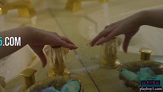 Huge natural titties redhead cougar solo