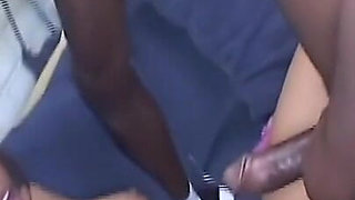 Hot Ebony Cheerleader in Intense Gangbang with Multiple BBC