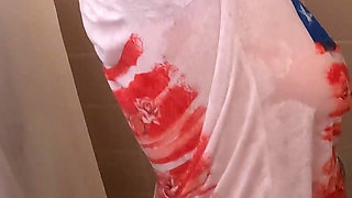 Stepmom Shares a Shower with Stepson and Gets Horny