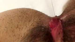 POV Intense Orgasm - Very Hairy Pussy, Fingers, Vibrator & Legs Trembling