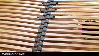 The Crazy Professor - a Sucking Doll Under His Bed Sucks His Cock Till the Cum Drips Over Her Lips