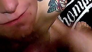 Brunette Slut Gangbanged and Bukkake-covered by Multiple Cocks