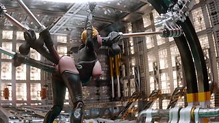 Big Ass Balerina Dominated and Destroyed by BDSM Fuckmachine