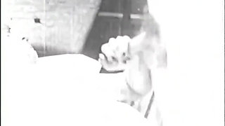 Antique sunbathing whore sucks and fucks wild