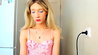 Curly Blonde Teen Records Solo Dildo Masturbation More at