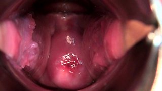 Kinky Asian doll masturbating with big toy