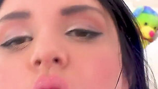 Hot 19 years old teet Leda Lotharia fucked doggy and POV blowjob cum swallow