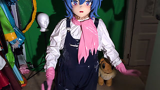 PVC Kigurumi Cosplayer Gardener Outfit Vibrator Play