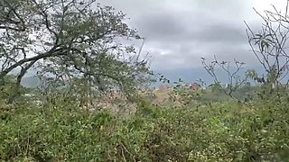 Intense passion on the top of the mountain: Real pleasure in the open air