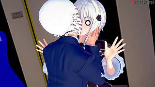 Koneko Blackmailed sex on the train - DXD NTR Madness Series