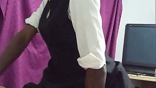 18 Year Old Horny School Girl, Sucks and Ride Cock for a First Time, Her Face Shows Enjoyment with Older Man