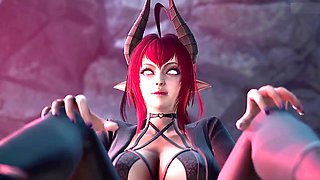 Scuccubus enjoys some wild fun with her elf in a hot animated scene