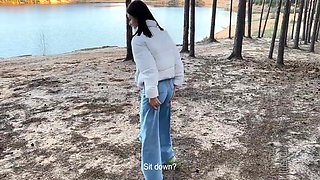 Skye Wood - Nice Outdoor Place For Photoshoot : With My Big Cock In Her Mouth. Cumshot. Pov