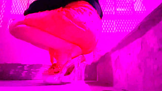 Italian Hot MILF Artemisia Love Wearing Sexy Lingerie and High Heels Outdoor