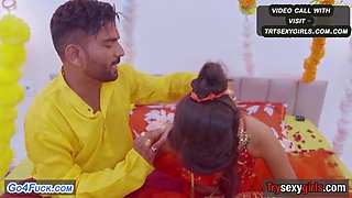 Newlyweds ignite fiery passion on their first sultry night