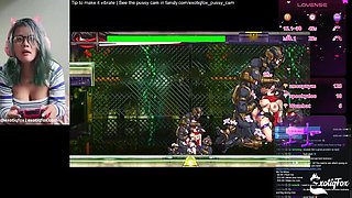 Horny Filipina Gamer Plays Hentai Game and Fingers Her Tight Pussy to OMG Orgasm Live