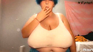 Smoking and Titty Flash Before Bed