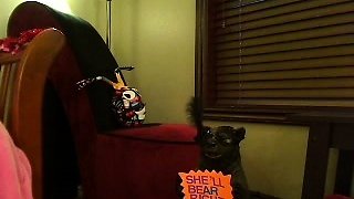 Big boob brunette masturbates on webcam